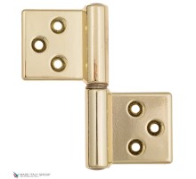 143LO032S_T Петля накладная без врезки ALDEGHI 32x35 полированная латунь ПРАВАЯ