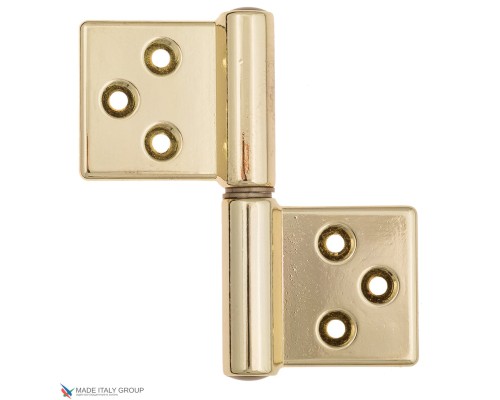 143LO032S_T Петля накладная без врезки ALDEGHI 32x35 полированная латунь ПРАВАЯ 143LO032S_T Петля накладная без врезки ALDEGHI 32x35 полированная латунь ПРАВАЯ