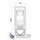 Автоматический порог врезной Venezia 1712/900-800 мм/44 Дб, регулировка 2 уровня