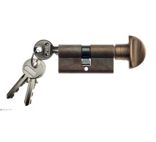Цилиндровый механизм ключ-вертушка Venezia 30/10/30 матовая бронза