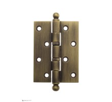 Дверная петля универсальная латунная с круглым колпачком Venezia CRS010 102x76x3 матовая бронза