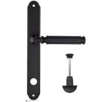 Дверная ручка на планке Fratelli Cattini ENCIA WC-2 PL01-NM матовый черный