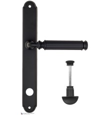 Дверная ручка на планке Fratelli Cattini ENCIA WC-2 PL01-NM матовый черный
