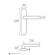Дверная ручка на планке Fratelli Cattini ENCIA WC-2 PL248-CR полированный хром