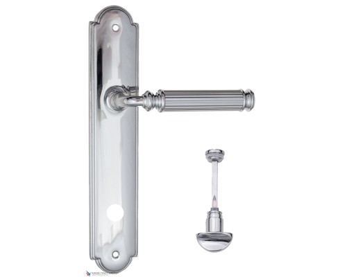 Дверная ручка на планке Fratelli Cattini ENCIA WC-2 PL257-CR полированный хром Дверная ручка на планке Fratelli Cattini ENCIA WC-2 PL257-CR полированный хром