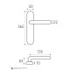 Дверная ручка на планке Fratelli Cattini ENCIA WC-2 PL257-CR полированный хром