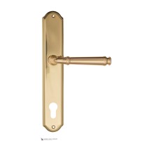 Дверная ручка на планке Fratelli Cattini FARFALLA CYL PL02-OLV полированная латунь