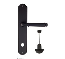 Дверная ручка на планке Fratelli Cattini FARFALLA WC-2 PL02-NM матовый черный