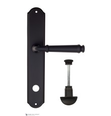 Дверная ручка на планке Fratelli Cattini FARFALLA WC-2 PL02-NM матовый черный