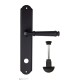 Дверная ручка на планке Fratelli Cattini FARFALLA WC-2 PL02-NM матовый черный