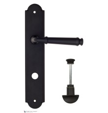 Дверная ручка на планке Fratelli Cattini FARFALLA WC-2 PL257-NM матовый черный
