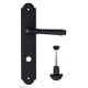 Дверная ручка на планке Fratelli Cattini FARFALLA WC-2 PL257-NM матовый черный