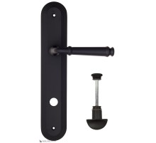 Дверная ручка на планке Fratelli Cattini FARFALLA WC-2 PL288-NM матовый черный