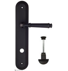 Дверная ручка на планке Fratelli Cattini FARFALLA WC-2 PL288-NM матовый черный