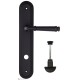 Дверная ручка на планке Fratelli Cattini FARFALLA WC-2 PL288-NM матовый черный