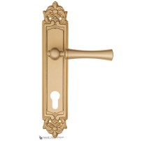 Дверная ручка на планке Fratelli Cattini FOGGIA CYL PL96-BS матовая латунь