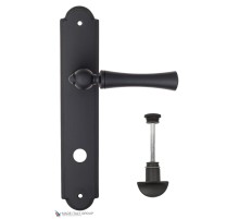 Дверная ручка на планке Fratelli Cattini FOGGIA WC-2 PL257-NM матовый черный