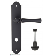Дверная ручка на планке Fratelli Cattini FOGGIA WC-2 PL257-NM матовый черный