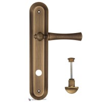 Дверная ручка на планке Fratelli Cattini FOGGIA WC-2 PL288-BY матовая бронза