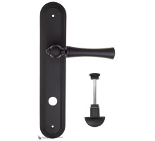 Дверная ручка на планке Fratelli Cattini FOGGIA WC-2 PL288-NM матовый черный
