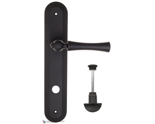 Дверная ручка на планке Fratelli Cattini FOGGIA WC-2 PL288-NM матовый черный Дверная ручка на планке Fratelli Cattini FOGGIA WC-2 PL288-NM матовый черный