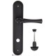 Дверная ручка на планке Fratelli Cattini FOGGIA WC-2 PL288-NM матовый черный