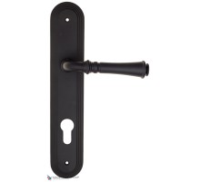 Дверная ручка на планке Fratelli Cattini GRACIA CYL PL288-NM матовый черный Дверная ручка на планке Fratelli Cattini GRACIA CYL PL288-NM матовый черный