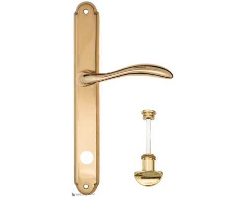 Дверная ручка на планке Fratelli Cattini LUCCIA WC-2 PL01-OLV полированная латунь Дверная ручка на планке Fratelli Cattini LUCCIA WC-2 PL01-OLV полированная латунь