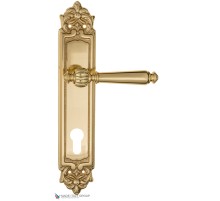 Дверная ручка на планке Fratelli Cattini MARANI CYL PL96-OLV полированная латунь