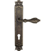 Дверная ручка Venezia ANAFESTO CYL на планке PL97 античная бронза