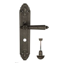 Дверная ручка Venezia CASTELLO WC-4 на планке PL90 античное серебро