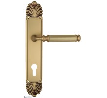 Дверная ручка Venezia MOSCA CYL на планке PL87 французское золото