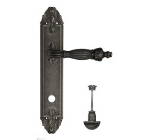 Дверная ручка Venezia OLIMPO WC-2 на планке PL90 античное серебро