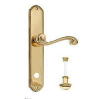 Дверная ручка Venezia VIVALDI WC-2 на планке PL02 полированная латунь
