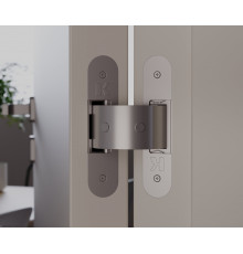 KIKER (0870 2000 CS) петля скрытая универсальная с доводчиком МАТОВЫЙ ХРОМ (60 kg)