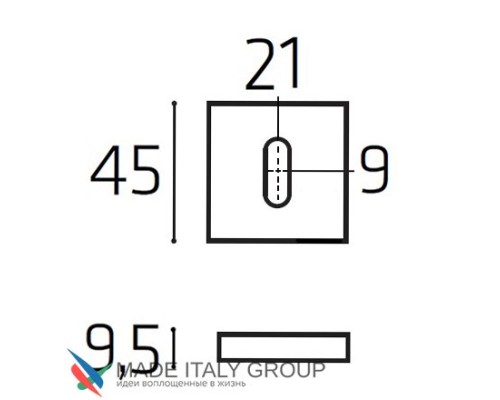 Накладка дверная квадратная под ключ буратино Venezia Unique KEY-20 полированный хром 2 шт. Накладка дверная квадратная под ключ буратино Venezia Unique KEY-20 полированный хром 2 шт.