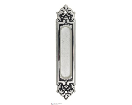 Ручка для раздвижной двери Venezia U122 DECOR натуральное серебро + черный (1шт.)
