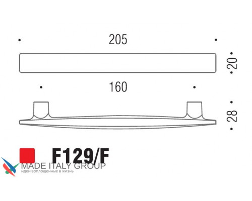 Ручка скоба модерн COLOMBO DESIGN F129F-CR полированный хром 160 мм Ручка скоба модерн COLOMBO DESIGN F129F-CR полированный хром 160 мм