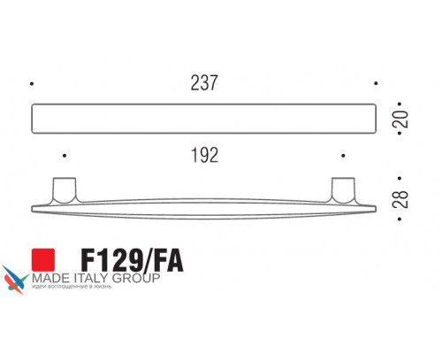 Ручка скоба модерн COLOMBO DESIGN F129FA-CR полированный хром 192 мм Ручка скоба модерн COLOMBO DESIGN F129FA-CR полированный хром 192 мм