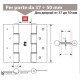 Дверная петля барная пружинная двусторонняя Fratelli Cattini (Aldeghi) CODE 87 155-50 BA бронза