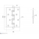 Дверная петля универсальная с круглым колпачком Fratelli Cattini CR152 152x90x3 OLV пол. латунь