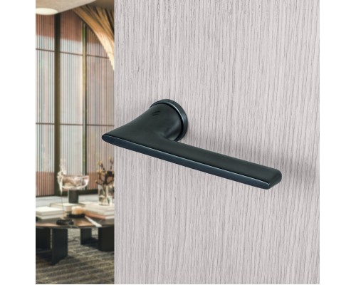 Дверная ручка на круглом основании COLOMBO Alato JP11RSB/0-GM матовый графит PVD Дверная ручка на круглом основании COLOMBO Alato JP11RSB/0-GM матовый графит PVD