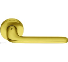 Дверная ручка на круглом основании COLOMBO Roboquattro ID41RSB-OM матовое золото PVD