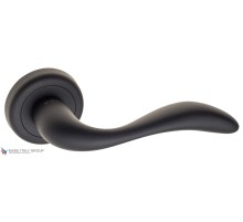 Дверная ручка на круглом основании Fratelli Cattini LUCCIA D1-NM матовый черный