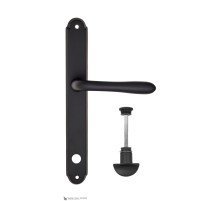 Дверная ручка на планке Fratelli Cattini EMMA WC-2 PL01-NM матовый черный