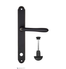 Дверная ручка на планке Fratelli Cattini EMMA WC-2 PL01-NM матовый черный