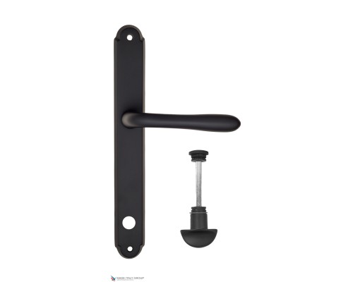 Дверная ручка на планке Fratelli Cattini EMMA WC-2 PL01-NM матовый черный Дверная ручка на планке Fratelli Cattini EMMA WC-2 PL01-NM матовый черный