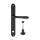 Дверная ручка на планке Fratelli Cattini EMMA WC-2 PL01-NM матовый черный