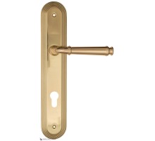 Дверная ручка на планке Fratelli Cattini FARFALLA CYL PL288-OLV полированная латунь