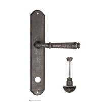 Дверная ручка на планке Fratelli Cattini FARFALLA WC-2 PL02-IA античное серебро